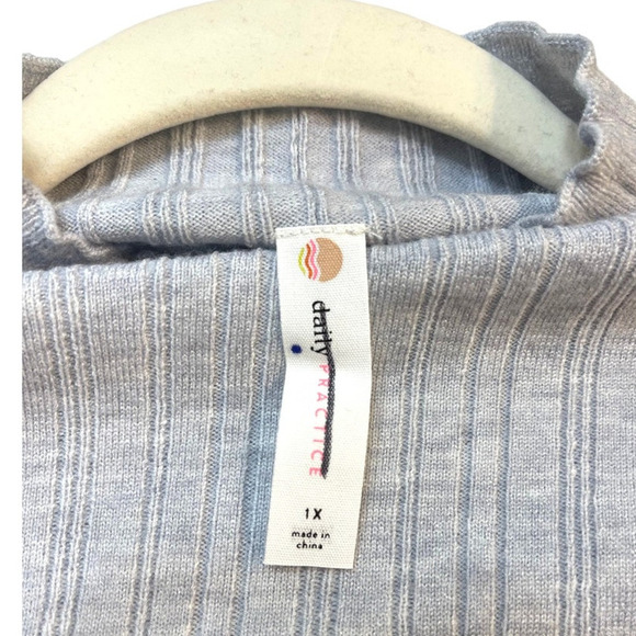 Daily Practice by Anthropologie Textured Column Sweater Dress Grey Size 1X NWT - Picture 10 of 12